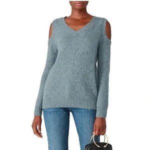 Rebecca Minkoff Womens Page Cold Shoulder Sweater M Merino Wool Alpaca Blue